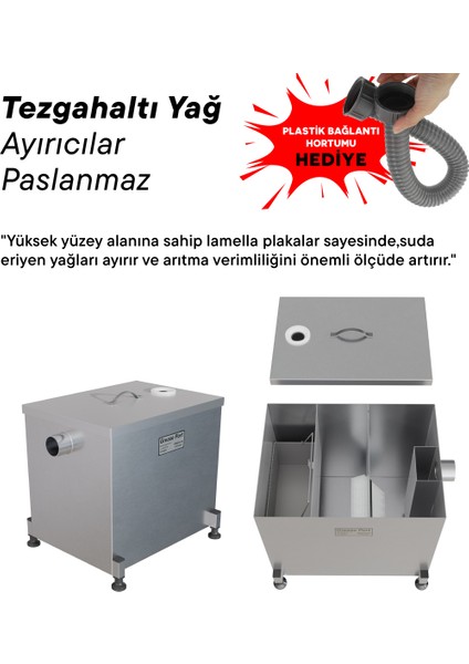 Grınox 42 Lt Paslanmaz Yağ Ayırıcı Lamella Seperatör Teknolojisi fırsatları