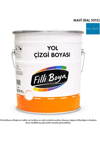 Yol Çizgi Boyası 25 kg Mavi RAL5015