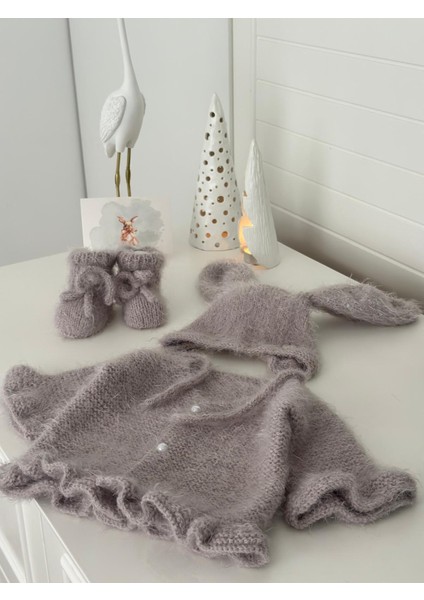 Hoşgeldin Bebek Yenidoğan Hediye Kutusu Kıyafet Seti Takımı El Örgüsü Tulum Patik Şapka Takım Triko fiyatları