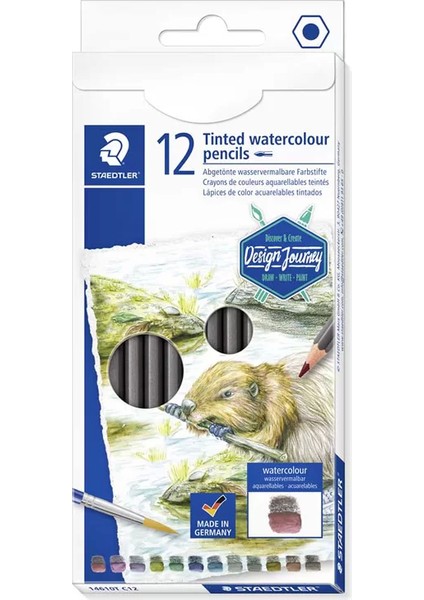 C12 Tinted Watercolour Kuruboya Kalem Seti 12LI