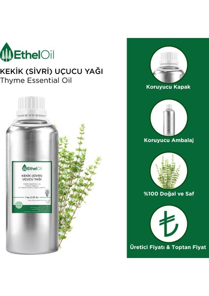 Kekik (Sivri) Uçucu Yağı - 1 kg Saf ve Doğal Uçucu Yağ fiyatları