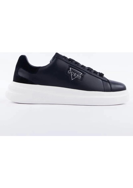 Elban Erkek Siyah Deri Sneaker FMFBANLEL12-BLACK