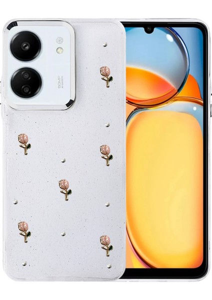Allzey Newface Xiaomi Redmi 13C Fiyonk Desenli Kapak - Desen 6