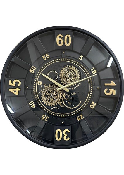 Şık Görünümlü Modern Endüstriyel Dişli Duvar Saati
