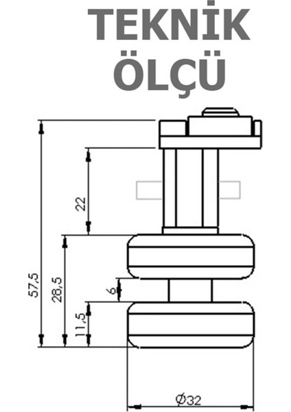 Ayrıntıshop Cam Balkon Teker Seti 4 Lü