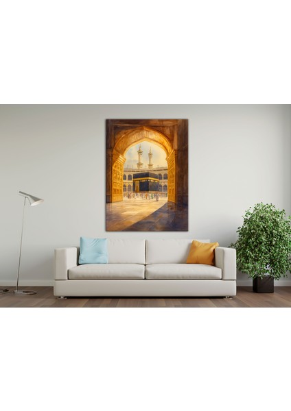 Kâbe Tablosu – Islami Sanat Eseri, Dini Duvar Dekoru, Kanvas Tablo, Ev ve Ofis Için Dekoratif fiyatları
