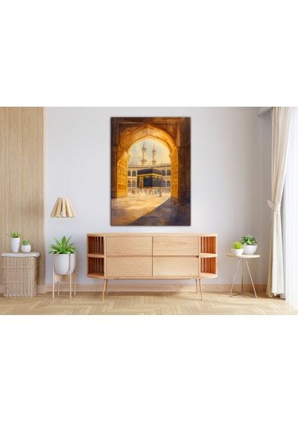 Kâbe Tablosu – Islami Sanat Eseri, Dini Duvar Dekoru, Kanvas Tablo, Ev ve Ofis Için Dekoratif fırsatları