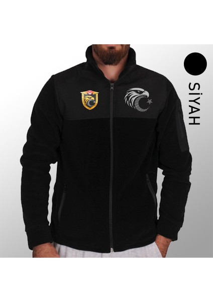 Türk Kartalları Softshell Polar Mont Tüylenme Yapmaz Siyah