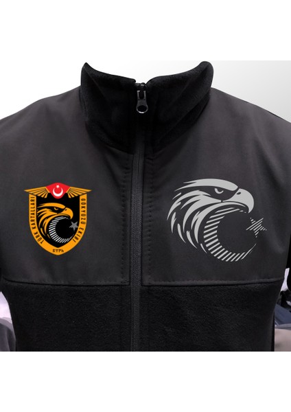 Türk Kartalları Softshell Polar Mont Tüylenme Yapmaz Siyah modelleri