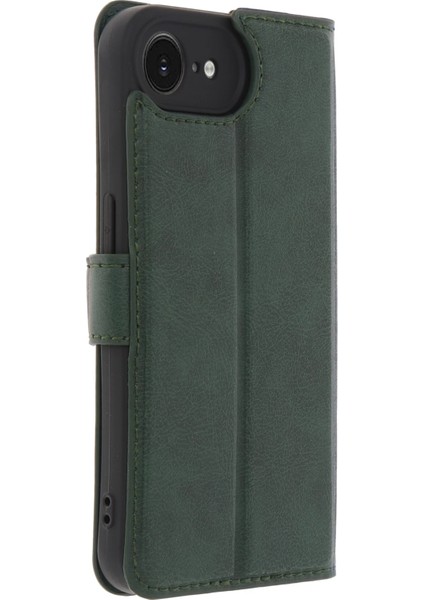 Allzey Newface Iphone 16E Kılıf Trend S Plus Kapaklı Kılıf - Yeşil modelleri