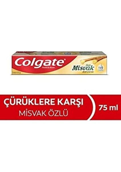 Diş Macunu Misvak Özlü 75 ml Kalsiyum ve Florür ile Güçlü Koruma fiyatları