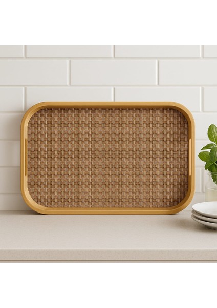 Bambu Dikdörtgen Tepsi 46cm x 33cm x 5cm fiyatları