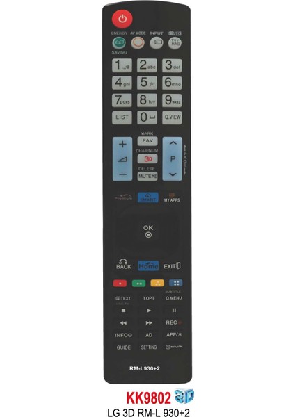 LCD-TV KUMANDA LG 3D RM-L930+2 IRL9800