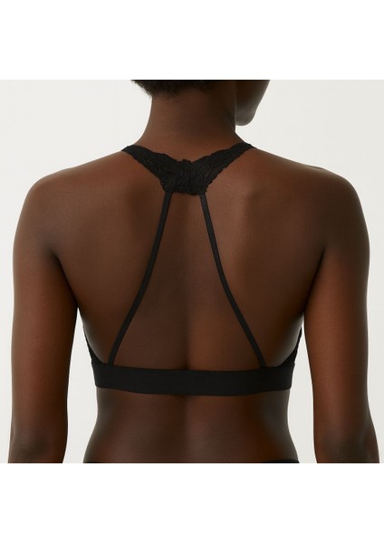 Siyah Sırt Detaylı Full Dantel Bralet DS200457BR