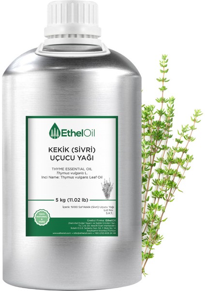 Kekik (Sivri) Uçucu Yağı - 5 kg Saf ve Doğal Uçucu Yağ