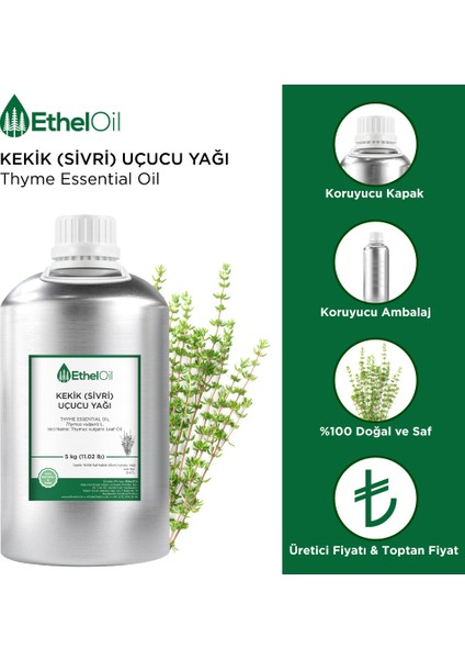 Kekik (Sivri) Uçucu Yağı - 5 kg Saf ve Doğal Uçucu Yağ fiyatları