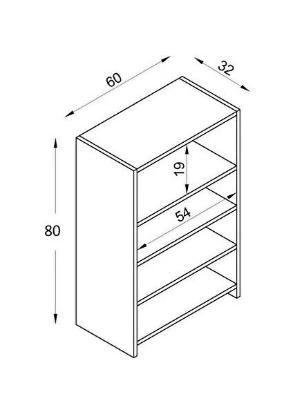 Capy Ayakkabılık | Çok Amaçlı Dolap | 4 Bölmeli Ayakkabı Dolabı