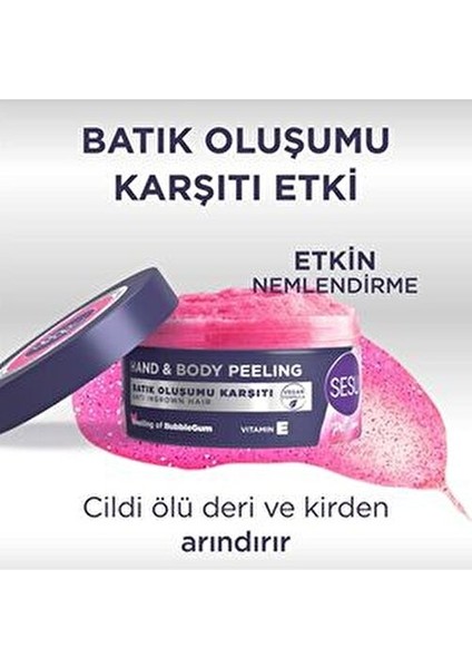 Vücut Peelingi 250 ml Bubblegum Kokulu Vegan Formül Batık Oluşumuna Karşı Etkili fiyatları