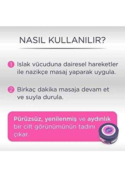 Vücut Peelingi 250 ml Bubblegum Kokulu Vegan Formül Batık Oluşumuna Karşı Etkili