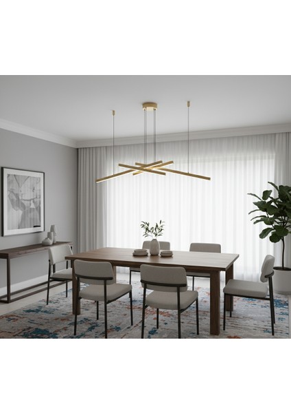 Sarkıt Led Avize Astrail 4 x 100 Cm Çubuk Avize Gold Boya Gün Işığı indirimleri