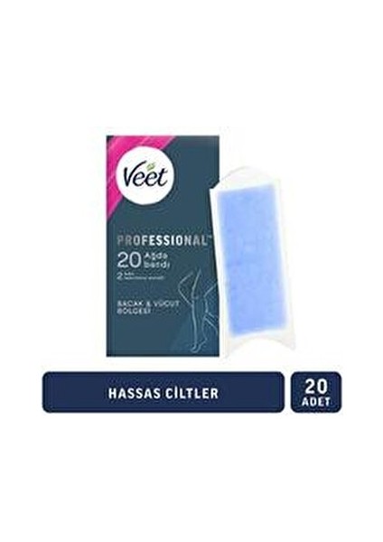 Professional Badem Yağlı Ağda Bantları 20 Adet Hassas Ciltler için 28 Gün Pürüzsüzlük