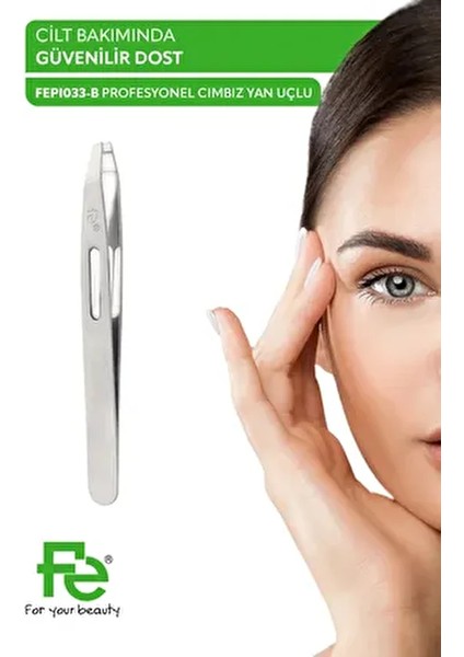 Yan Uçlu Cımbız Kadınlar İçin Hassas Tüy Alma 1 Parça Tüm Cilt Tiplerine Uygun