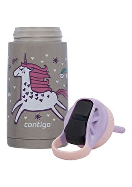 Çelik Çocuk Suluğu 420 ml Pembe BPA İçermeyen Sızdırmaz Tasarım Eğlenceli Kullanım