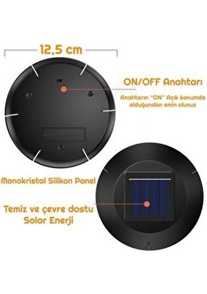 Kelebek Motifli Solar LED Aydınlatma 63 cm Bahçe ve Balkon Süslemesi Uzun Ömürlü 600mAh