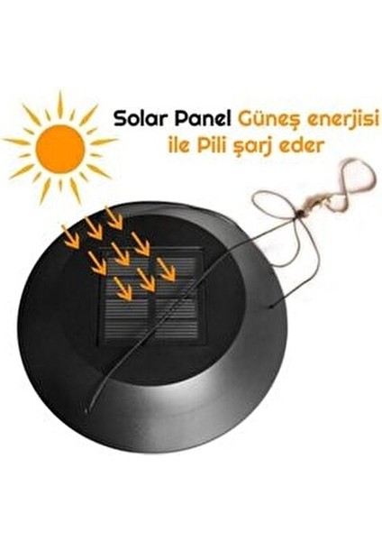 Kelebek Motifli Solar LED Aydınlatma 63 cm Bahçe ve Balkon Süslemesi Uzun Ömürlü 600mAh