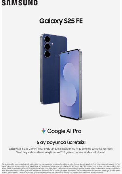 Galaxy S25 Fe 512 GB 8 GB Ram (Samsung Türkiye Garantili) Gece Siyahı modelleri