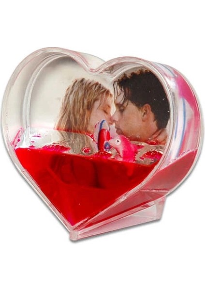 Fotoğraflı Kar Küresi Okyanus Dalga Kalpli(Kırmızı) fiyatları