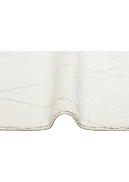 Urban URB 03 Beyaz - Etnik Desenli Polyester Halı Yumuşak Doku, Toz ve Hav Vermeyen Modern Tasarım