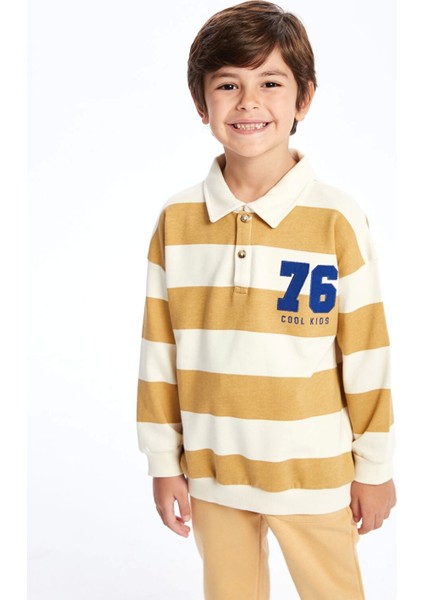 Lcw Kids Ekru Polo Yaka Uzun Kollu Erkek Çocuk Sweatshirt fiyatları