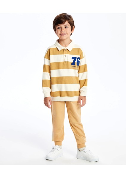 Lcw Kids Ekru Polo Yaka Uzun Kollu Erkek Çocuk Sweatshirt modelleri
