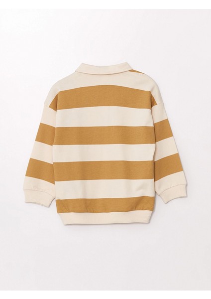 Lcw Kids Ekru Polo Yaka Uzun Kollu Erkek Çocuk Sweatshirt