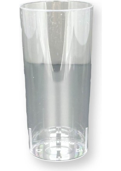Kristal Sert Plastik Mika Uzun Bardak