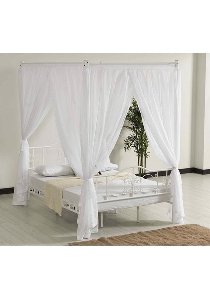 Pero Sultan Tek Kişilik Başlıklı Metal Beyaz Karyola 90X190