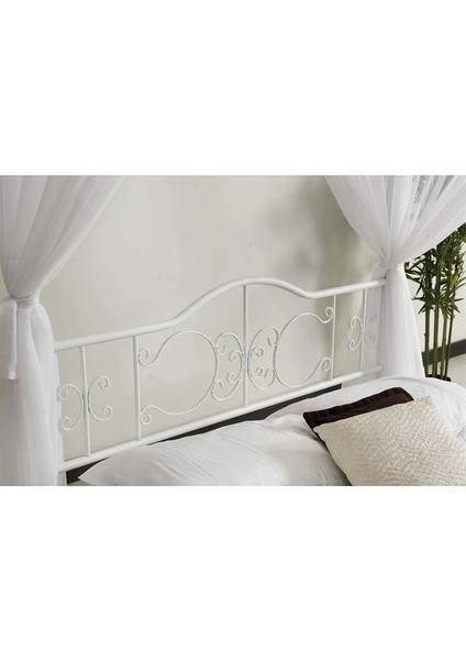 Pero Sultan Tek Kişilik Başlıklı Metal Beyaz Karyola 90X190 modelleri