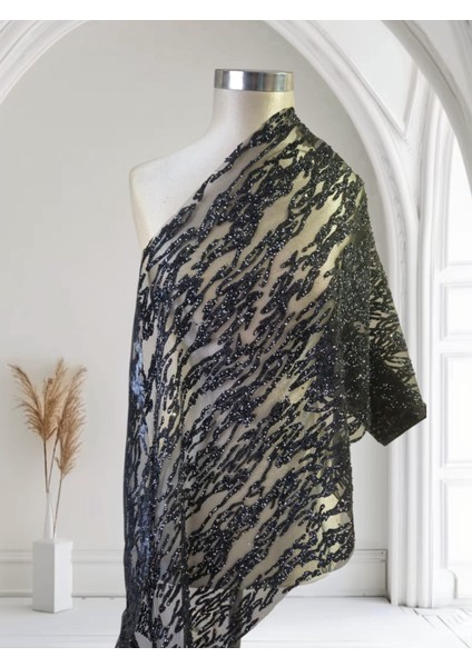 Lüx Tasarım Taşlı Simli Boncuklu Özel Gün Abiyelik Kumaşlar