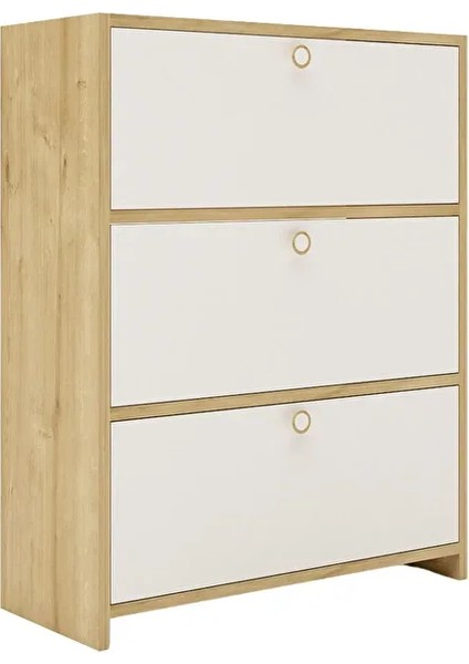 Flora 3 Kapaklı Ayakkabı Dolabı (Ayakkabılık - Çok Amaçlı Dolap) fırsatları