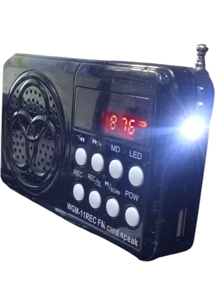 Mini Cep Radyosu Şarjlı Hafıza Kart Takılabilir Fenerli Wgm-11 fiyatları