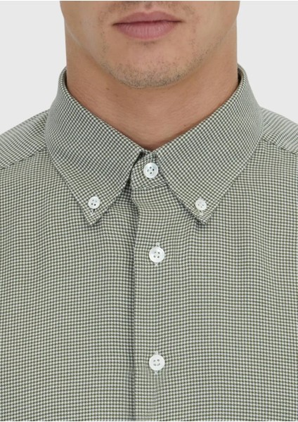 Haki Casual Fit Dokuma Casual Pamuk Karışımlı Gömlek indirimleri