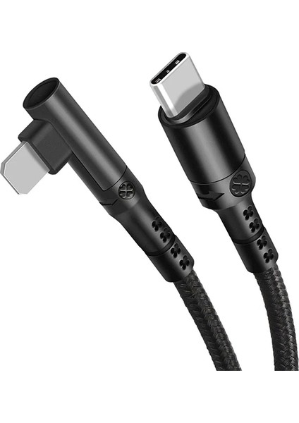 Ally Type-C To Iphone 20W Lightning Hızlı Şarj Kablosu Oyuncu 90 Derece KABLO-(5775) modelleri