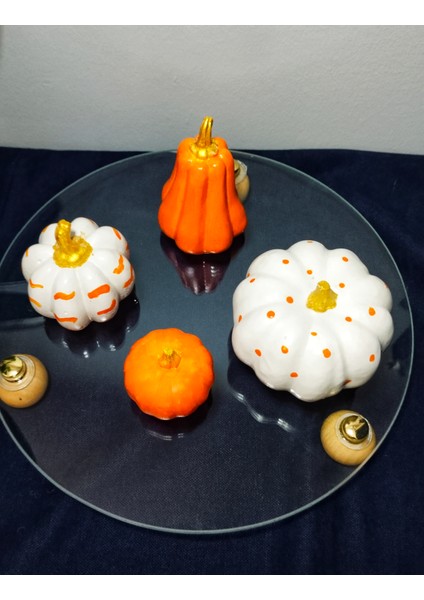 El Yapımı Seramik Balkabağı Seti – 4’lü El Yapımı Sonbahar Temalı Aksesuar fiyatları