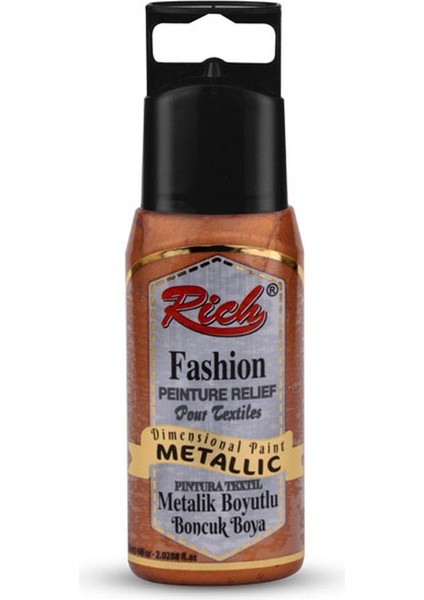 Boyutlu Boncuk Boya Metalik 60 cc Bakır