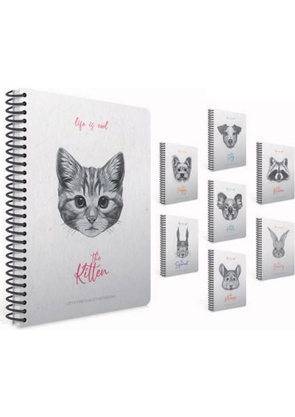 Lıfe Is Cool Spiralli Sert Kapak Defter 19X26 120 Yp Kareli