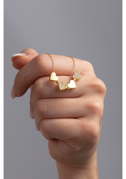 925 Ayar Gümüş Çoklu Kalpli Açılır Kapanır Mıknatıslı Yonca Kolye fiyatları