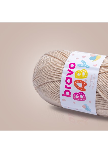 Baby Tüylenmez ( Anti Pilling ) Bebek Yünü 100 gr 250 Metre (Renk Kodu: 220) Sütlü Kahve
