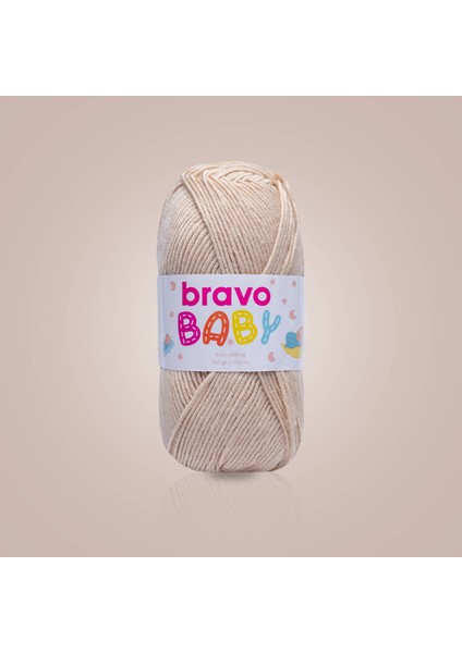Baby Tüylenmez ( Anti Pilling ) Bebek Yünü 100 gr 250 Metre (Renk Kodu: 220) Sütlü Kahve fiyatları