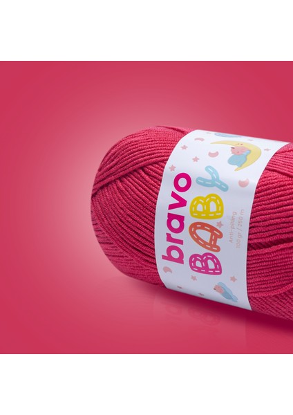 Baby Tüylenmez ( Anti Pilling ) Bebek Yünü 100 gr 250 Metre (Renk Kodu: 520) Nar Çiçeği